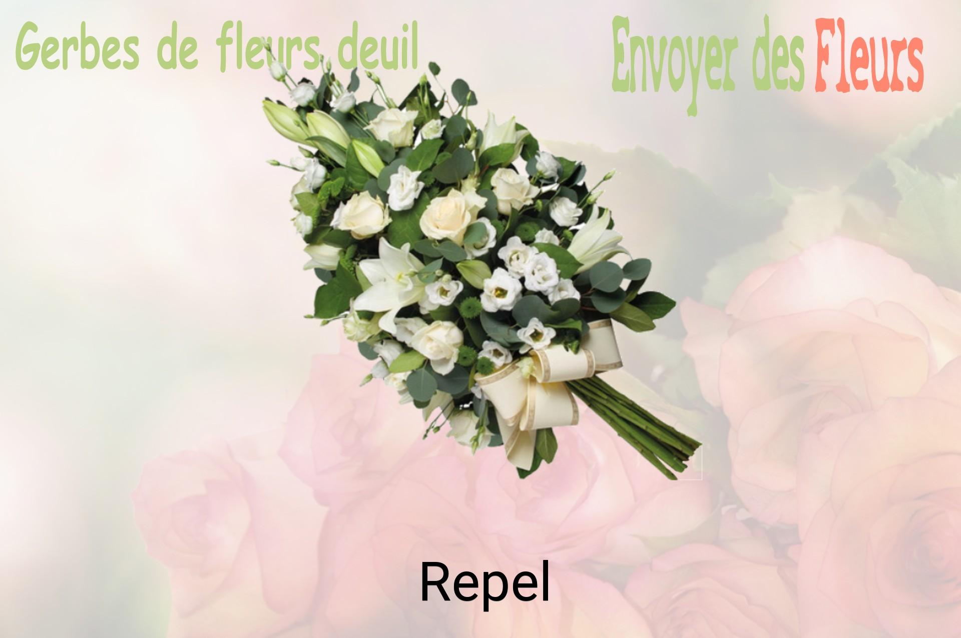 Gerbe de fleurs de deuil livrée à Repel